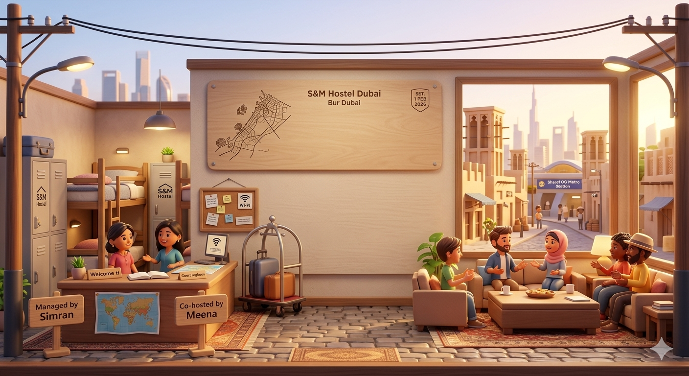 Comfortable dormitory beds in Dubai hostel